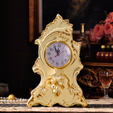 新品欧式手工陶瓷座钟 奢华创意客厅单面瓷板婚房台钟装饰品摆件