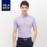 Heilan Home/海澜之家2016夏季热卖男装条纹印花商务短袖衬衫