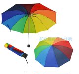 日本正品代购直邮晴雨两用防紫外线彩虹折叠雨伞送伞袋迷你手电