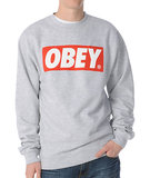 [转卖]绝版现货 Obey Box Logo Crew 经典 套头卫衣 加绒