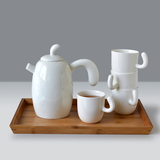 陶瓷杯具 英式茶壶咖啡壶套装欧式高档创意骨瓷下午纯白整套 茶具