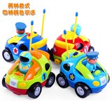 NMFH警车赛车电子电动带音乐灯光遥控车儿童玩具2-3-4-5岁生日礼