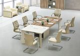 定制杭州办公家具大型板式简易休闲洽谈钢木桌培训时尚实木会议桌