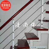 北京楼梯扶手 拉丝 不锈钢 玻璃 铁艺 实木 护栏厂家直销楼梯定制