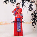 中式婚礼古装胡静同款立领刺秀禾绣和服中式新娘结婚礼服传统喜服