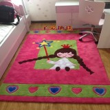 可爱女孩宜家卡通地毯客厅沙发茶几粉红色儿童房卧室地垫定制床边