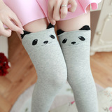 日系秋冬过膝袜长筒大腿袜套学生女孩子可爱立体猫咪纯棉高筒袜子