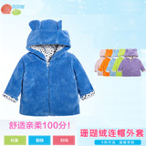 贝贝怡冬季宝宝保暖外套0-6岁儿童珊瑚绒外衣1男女童卫衣2冬装3 4