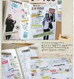 韩版复古邮戳英文字母装饰贴纸贴画日记装饰贴环保不干胶贴6张入