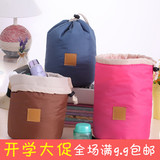 旅行韩国可爱简约圆筒大容量防水化妆包女生便携整理分层洗漱包