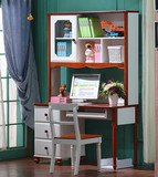 地中海书桌/书架书柜组合儿童电脑桌台式家用直角转角书桌1/1.2米