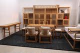 茶桌椅组合实木客厅特价老榆木免漆简约茶艺现代中式功夫茶台家具
