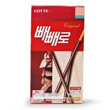 韩国进口食品LOTTE乐天巧克力棒零食休闲原味巧克力棒小吃46g