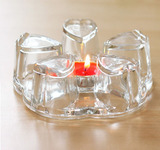 透明心形水晶玻璃花茶壶底座暖茶器玻璃加热器蜡烛暖茶器限区包邮