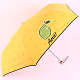 韩国时尚情侣创意清新水果晴雨伞防晒水布遮阳三折叠太阳男女士伞