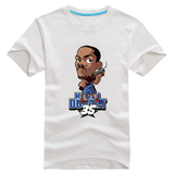卡通q版杜兰特詹姆斯韦德库里篮球衣男装夏天青年大码短袖T恤薄款