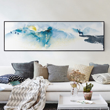 星川 现代抽象装饰画 客厅沙发背景墙日出风景壁饰大幅挂画山海