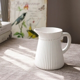 蒂凡尼欧式复古陶瓷花瓶客厅摆件 台面花瓶餐桌装饰品奶壶花插