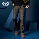 G＆G男装 男士休闲裤阿玛尼男直筒修身休闲裤加绒加厚男款英伦风