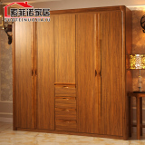 中式实木衣柜 卧室家具 三3四4五5门大衣柜 订定做衣橱带顶柜定制