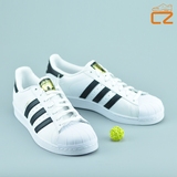 成长球鞋Adidas三叶草经典款金标贝壳头 男款休闲运动板鞋 C77124