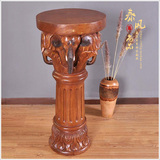泰国家具工艺品花几茶几创意家具客厅餐厅园形桌子实木雕刻花架