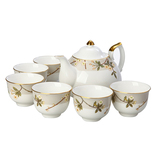 多样屋TAYOHYA喜上眉梢7头骨瓷茶餐具组结婚礼物欧式陶瓷餐具特价