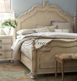 美式实木床法式乡村复古做旧橡木雕刻床双人床婚床实木家具可定制