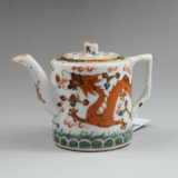 清代 粉彩龙纹精美茶壶 古董古玩老瓷器收藏品包老保真包真
