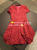 香港DFS专柜正品代购 Burberry法式蕾丝A字短袖连衣裙45575271红