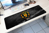 魔兽世界wow联盟标志游戏鼠标垫粗细面超大加厚电脑键盘定制桌垫