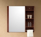 小户型浴室柜镜柜 边柜侧柜 橡木挂壁卫浴柜 卫生间储物洗浴镜06