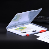 日本进口办公桌面A4纸收纳盒透明文件夹资料夹办公用品票据整理盒