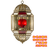 灯酷漫咖啡厅摩洛哥全铜吊灯阿拉伯东南亚红色异域镂空装饰铜吊灯