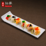 日本料理盘日式陶瓷酒店用品餐具创意寿司碟子长条盘寿司盘子摆盘