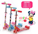 正品儿童迪士尼滑板车四轮闪光可折叠调节闪光玩具2-5岁