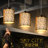 光色空间 现代简约餐吊灯LED餐厅灯饭厅三头组合单头吊灯具8001D
