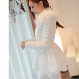 华奢2015冬装新款中长款修身超薄白色羽绒服羽绒衣棉衣大码女装