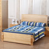 纯实木双人床新西兰松木床现代中式床1.5米1.8米高箱气压床