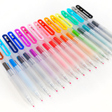 日本MUJI无印良品凝胶墨水笔按压式彩色中性笔写字水笔0.5mm