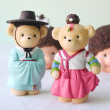 韩式泰迪熊婚庆用品小熊喜糖盒子可放烟结婚婚礼糖盒盒子