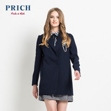 PRICH衣恋旗下女装 16新品韩式长款西装外套正装风衣PRJK62381Q