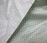1.63米幅宽 全棉斜纹 绿白方格 床单被套纯棉布料 清新水绿 四季