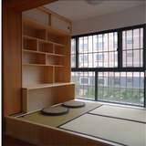 榻榻米地台定制抽屉式储物柜日式福司玛门窗定做全屋实木家具组合