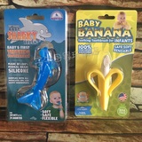 ￼包邮美国香蕉宝宝babybanana婴儿牙胶玩具咬胶磨牙棒香蕉鲨鱼款
