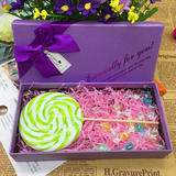 超大棒棒糖10厘米彩虹糖创意千纸鹤糖果礼盒送闺蜜女友礼物包邮