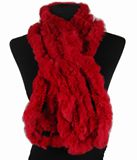 2016海宁 厂家直销 冬季保暖獭兔毛编织围脖 荷叶边 木耳长款围巾