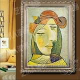 临摹世界名画毕加索现代酒店别墅客厅走廊电表箱油画装饰画壁画