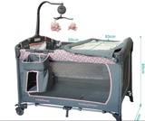 进口美国baby trend多功能婴儿床折叠游戏带轮子蚊帐方便携带舒适