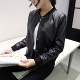 春装新款韩国皮衣女短款修身外套学生棒球服女机车PU皮克外套